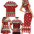 Funny Reindeer Reinbeer Christmas Family Matching Short Sleeve Bodycon Dress and Hawaiian Shirt Xmas Holiday Patterns - Wonder Print Shop
