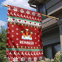 Funny Reindeer Reinbeer Christmas Garden Flag Xmas Holiday Patterns - Wonder Print Shop