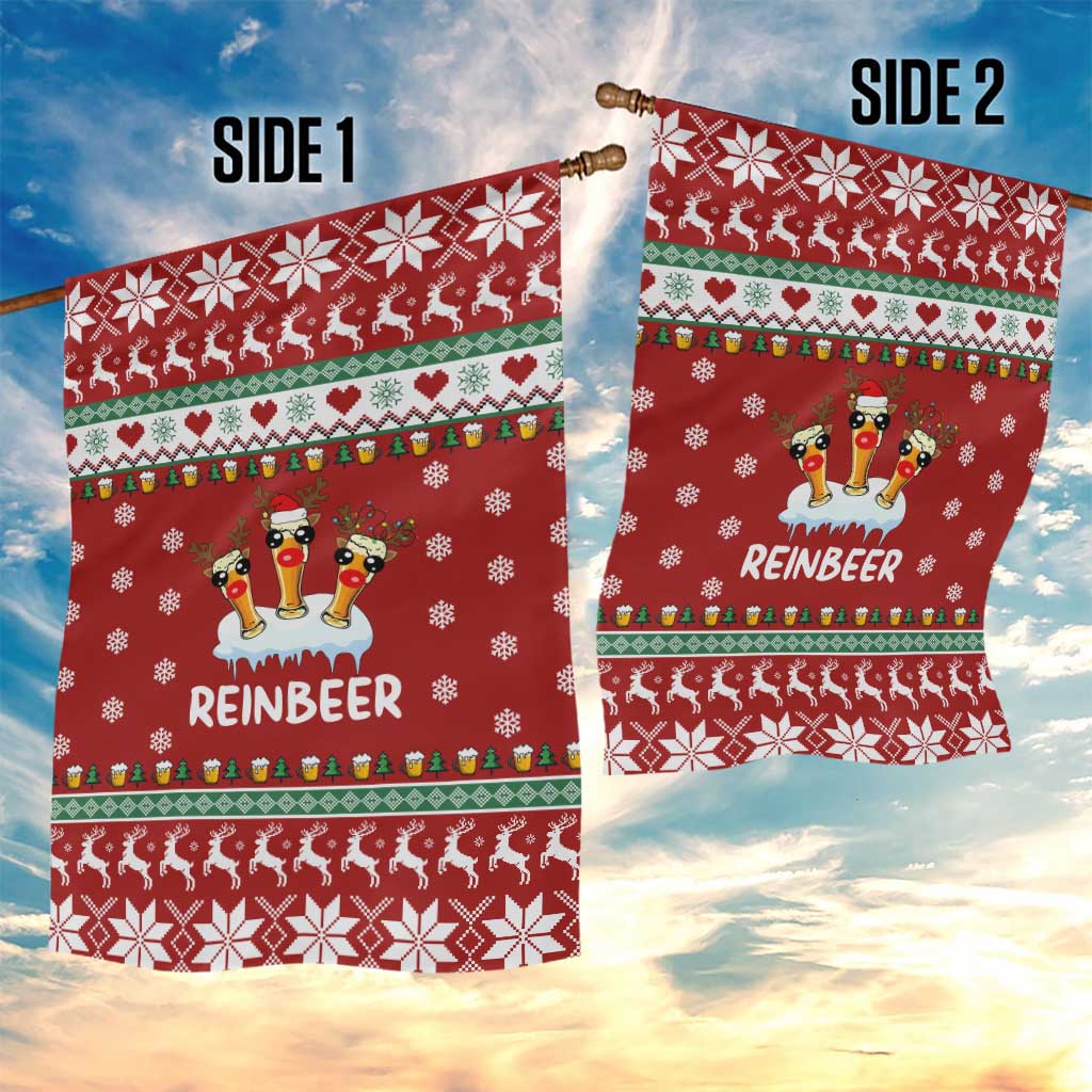 Funny Reindeer Reinbeer Christmas Garden Flag Xmas Holiday Patterns - Wonder Print Shop