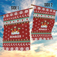 Funny Reindeer Reinbeer Christmas Garden Flag Xmas Holiday Patterns - Wonder Print Shop