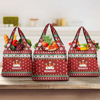 Funny Reindeer Reinbeer Christmas Grocery Bag Xmas Holiday Patterns - Wonder Print Shop