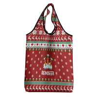 Funny Reindeer Reinbeer Christmas Grocery Bag Xmas Holiday Patterns - Wonder Print Shop