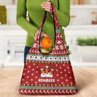 Funny Reindeer Reinbeer Christmas Grocery Bag Xmas Holiday Patterns - Wonder Print Shop