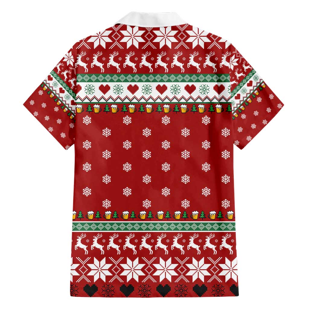 Funny Reindeer Reinbeer Christmas Hawaiian Shirt Xmas Holiday Patterns - Wonder Print Shop