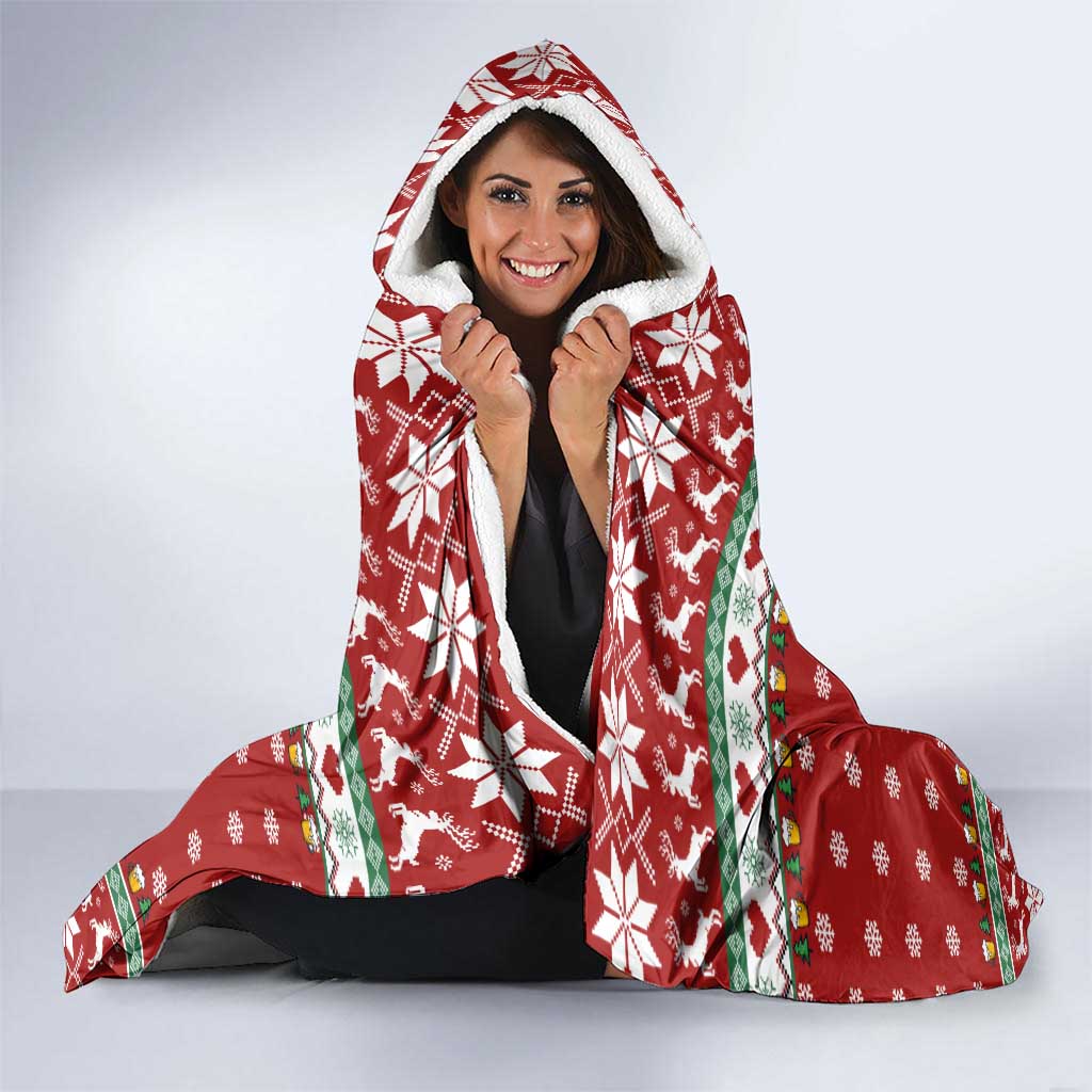 Funny Reindeer Reinbeer Christmas Hooded Blanket Xmas Holiday Patterns - Wonder Print Shop