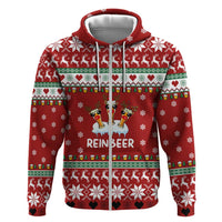 Funny Reindeer Reinbeer Christmas Hoodie Xmas Holiday Patterns - Wonder Print Shop