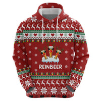 Funny Reindeer Reinbeer Christmas Hoodie Xmas Holiday Patterns - Wonder Print Shop