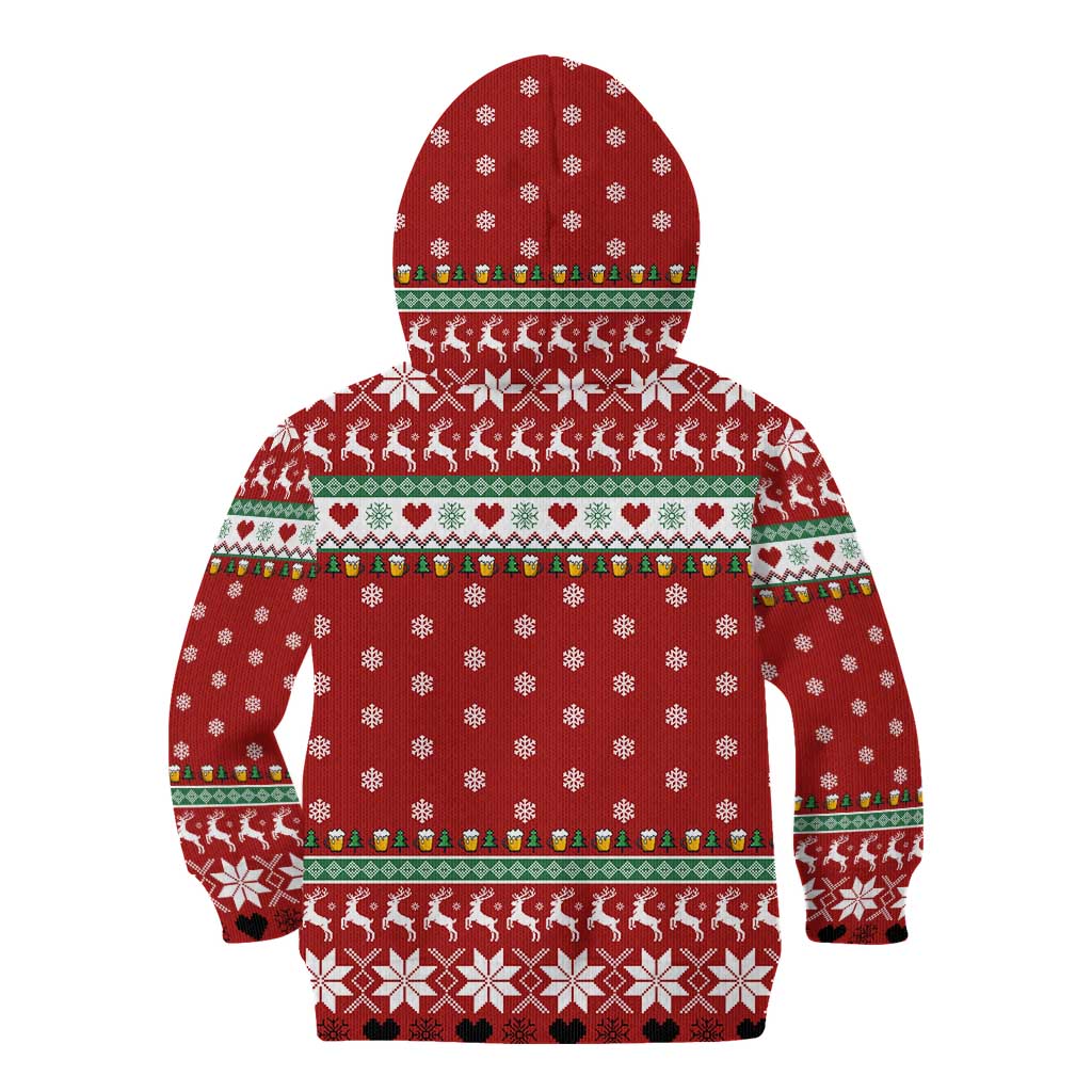 Funny Reindeer Reinbeer Christmas Kid Hoodie Xmas Holiday Patterns - Wonder Print Shop