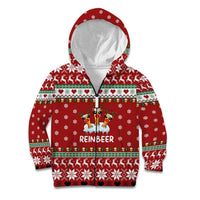 Funny Reindeer Reinbeer Christmas Kid Hoodie Xmas Holiday Patterns - Wonder Print Shop