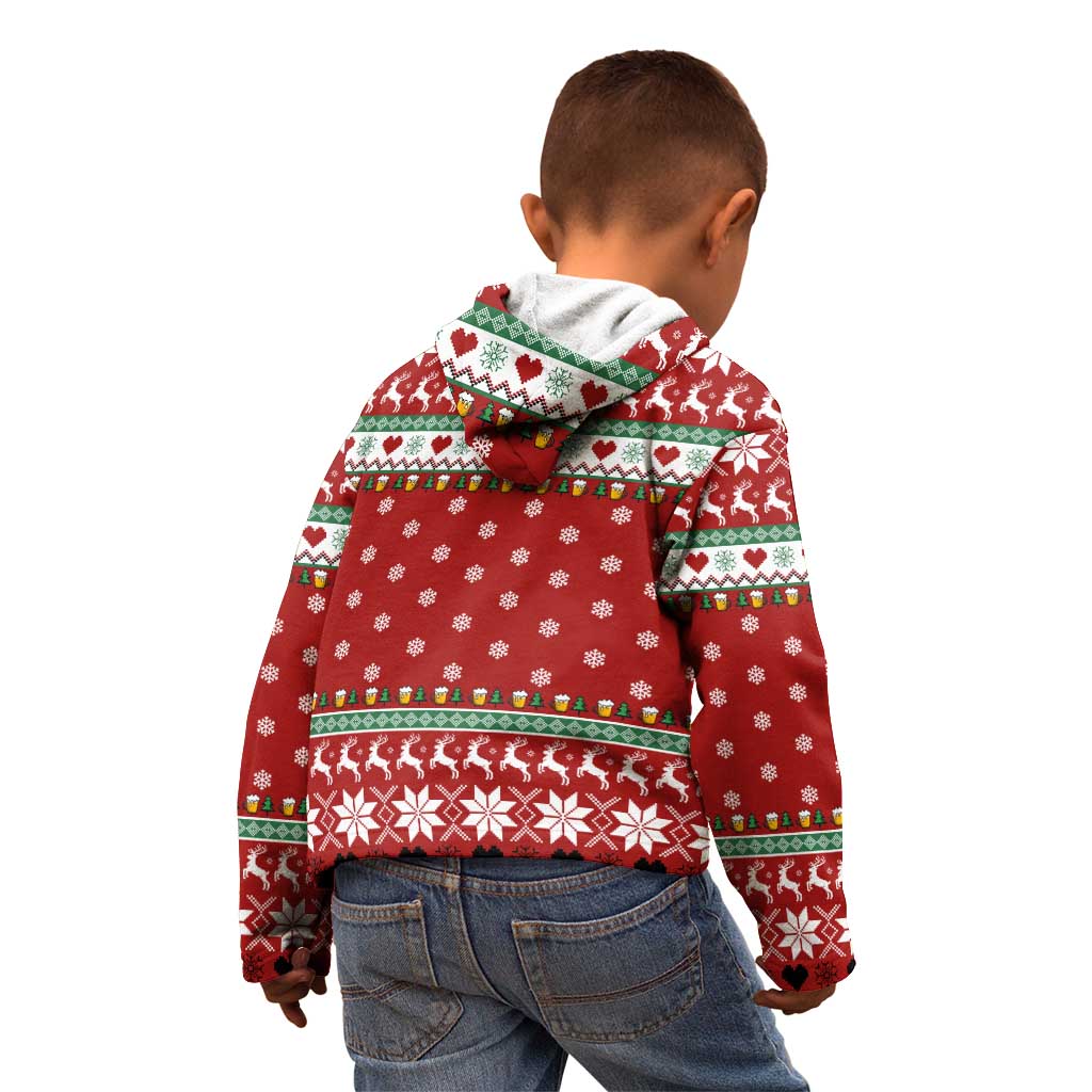 Funny Reindeer Reinbeer Christmas Kid Hoodie Xmas Holiday Patterns - Wonder Print Shop