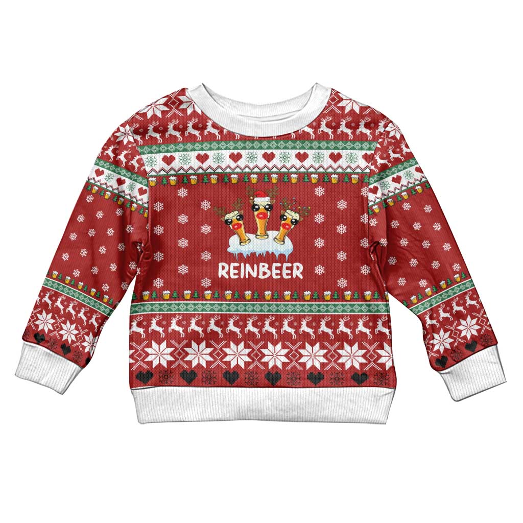 Funny Reindeer Reinbeer Christmas Kid Ugly Christmas Sweater Xmas Holiday Patterns - Wonder Print Shop