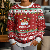 Funny Reindeer Reinbeer Christmas Kid Ugly Christmas Sweater Xmas Holiday Patterns - Wonder Print Shop