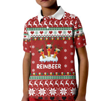 Funny Reindeer Reinbeer Christmas Kid Polo Shirt Xmas Holiday Patterns - Wonder Print Shop