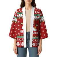Funny Reindeer Reinbeer Christmas Kimono Xmas Holiday Patterns - Wonder Print Shop