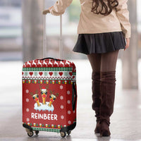 Funny Reindeer Reinbeer Christmas Luggage Cover Xmas Holiday Patterns - Wonder Print Shop