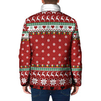 Funny Reindeer Reinbeer Christmas Padded Jacket Xmas Holiday Patterns - Wonder Print Shop