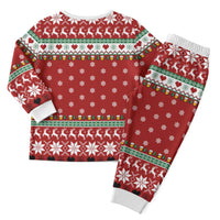 Funny Reindeer Reinbeer Christmas Pajama Set Xmas Holiday Patterns - Wonder Print Shop