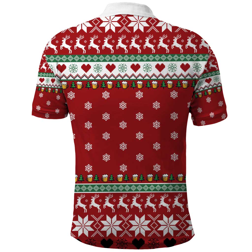 Funny Reindeer Reinbeer Christmas Polo Shirt Xmas Holiday Patterns - Wonder Print Shop
