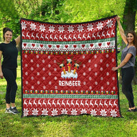 Funny Reindeer Reinbeer Christmas Quilt Xmas Holiday Patterns - Wonder Print Shop