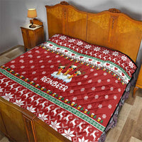 Funny Reindeer Reinbeer Christmas Quilt Xmas Holiday Patterns - Wonder Print Shop