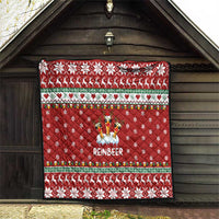Funny Reindeer Reinbeer Christmas Quilt Xmas Holiday Patterns - Wonder Print Shop