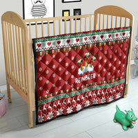 Funny Reindeer Reinbeer Christmas Quilt Xmas Holiday Patterns - Wonder Print Shop