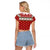 Funny Reindeer Reinbeer Christmas Raglan Cropped T Shirt Xmas Holiday Patterns - Wonder Print Shop