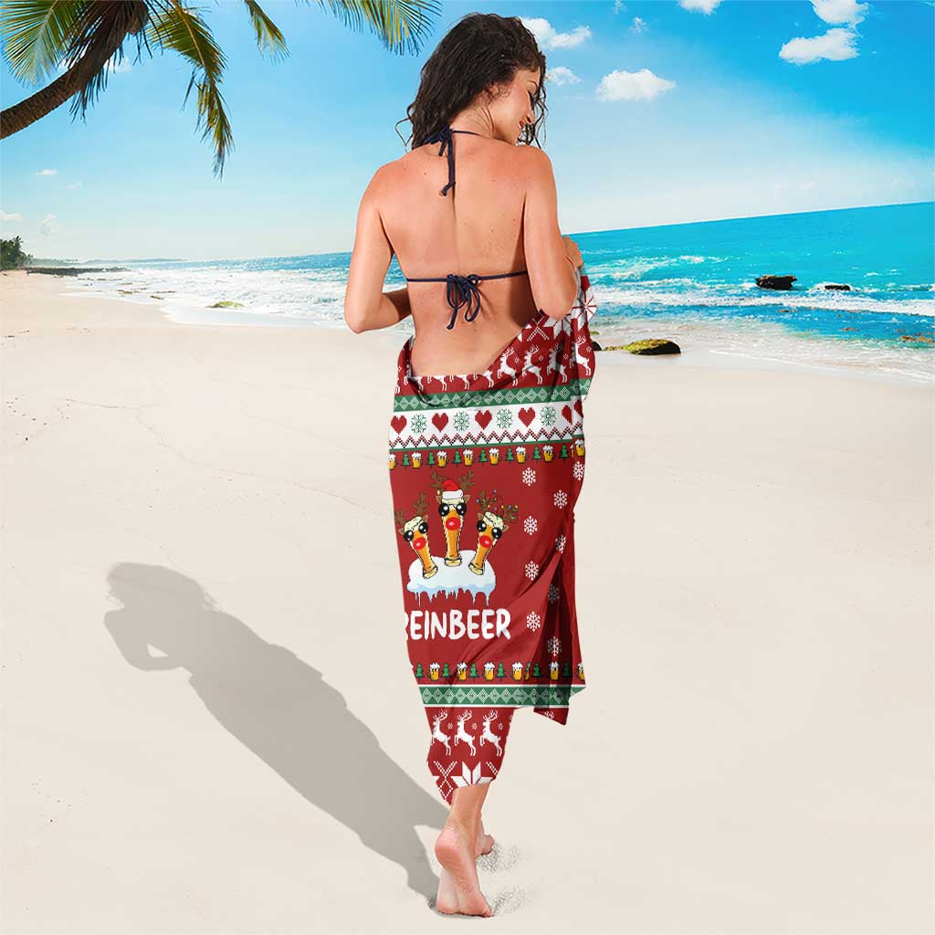 Funny Reindeer Reinbeer Christmas Sarong Xmas Holiday Patterns - Wonder Print Shop