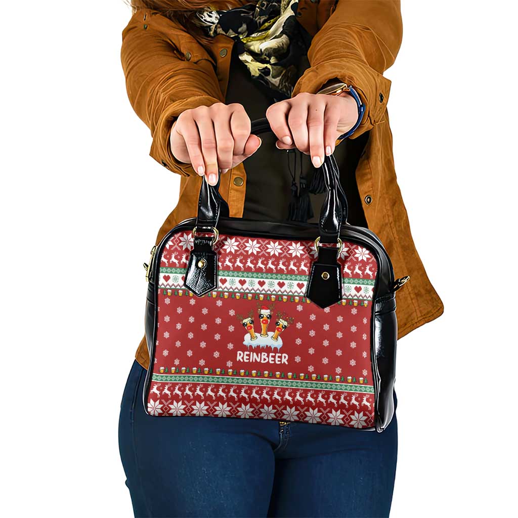 Funny Reindeer Reinbeer Christmas Shoulder Handbag Xmas Holiday Patterns - Wonder Print Shop
