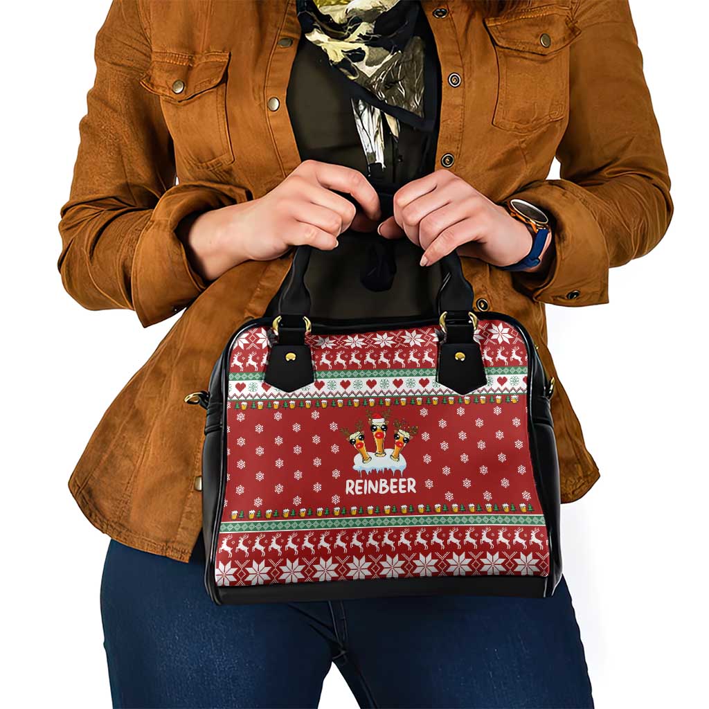 Funny Reindeer Reinbeer Christmas Shoulder Handbag Xmas Holiday Patterns - Wonder Print Shop