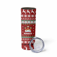 Funny Reindeer Reinbeer Christmas Skinny Tumbler Xmas Holiday Patterns - Wonder Print Shop