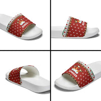 Funny Reindeer Reinbeer Christmas Slide Sandals Xmas Holiday Patterns - Wonder Print Shop
