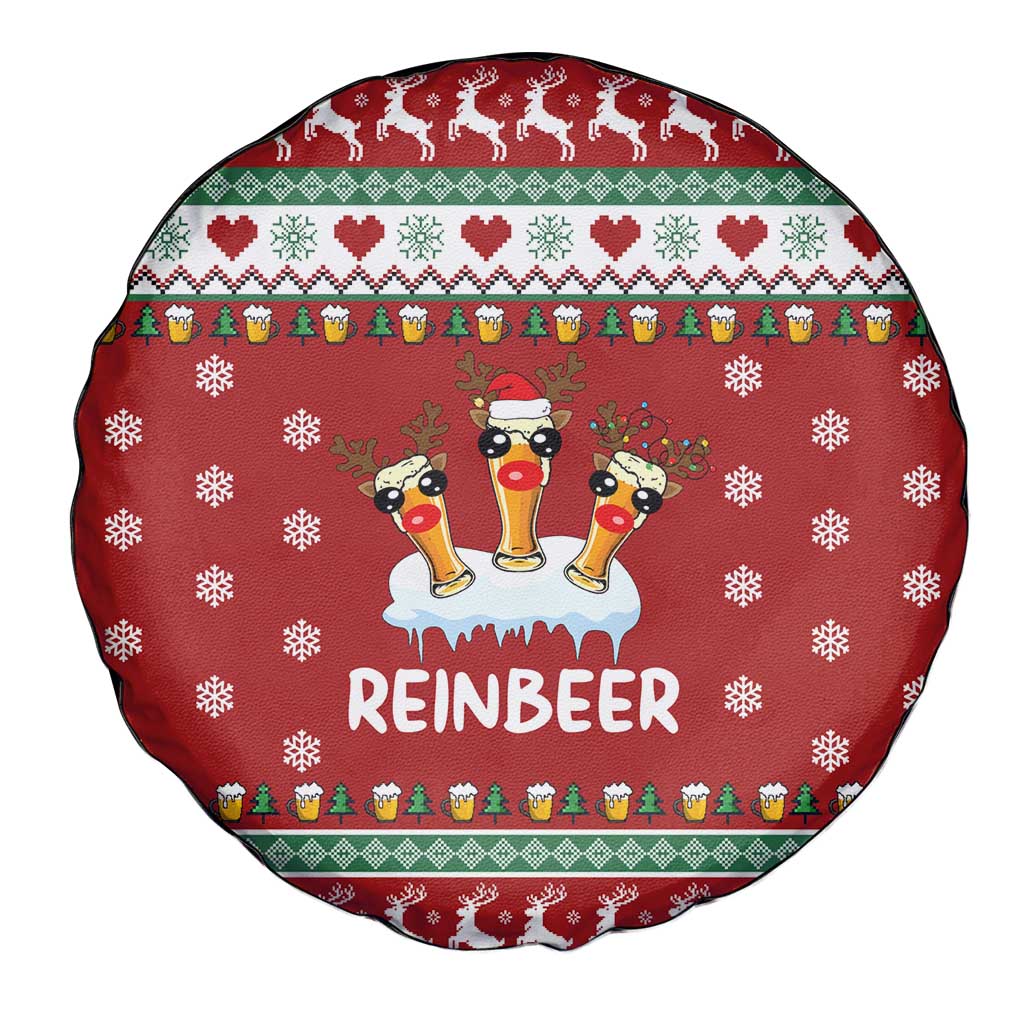 Funny Reindeer Reinbeer Christmas Spare Tire Cover Xmas Holiday Patterns - Wonder Print Shop