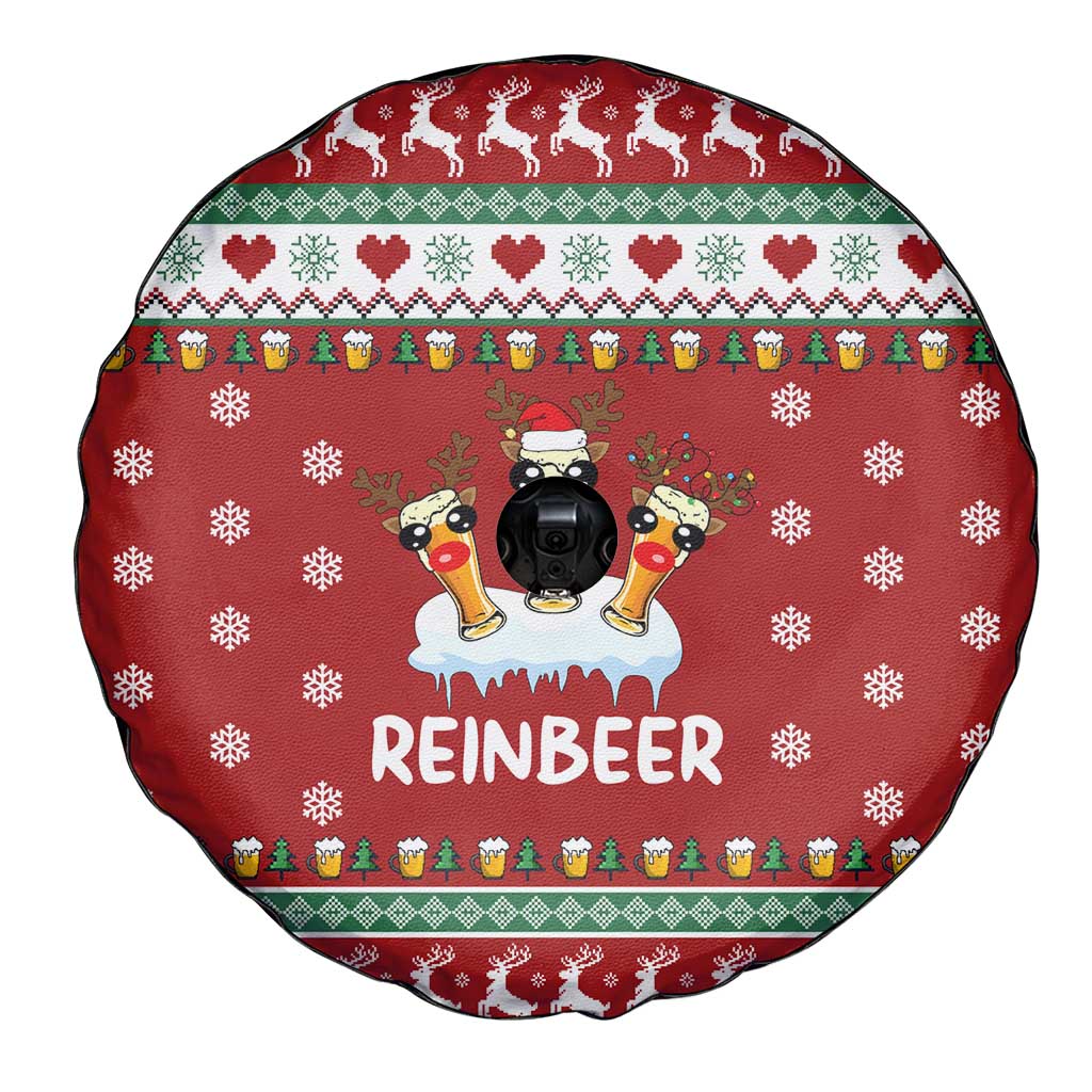 Funny Reindeer Reinbeer Christmas Spare Tire Cover Xmas Holiday Patterns - Wonder Print Shop