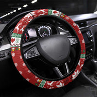 Funny Reindeer Reinbeer Christmas Steering Wheel Cover Xmas Holiday Patterns - Wonder Print Shop