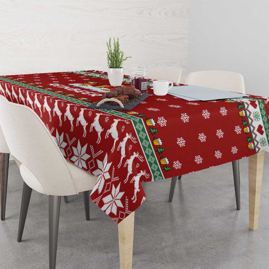 Funny Reindeer Reinbeer Christmas Tablecloth Xmas Holiday Patterns - Wonder Print Shop