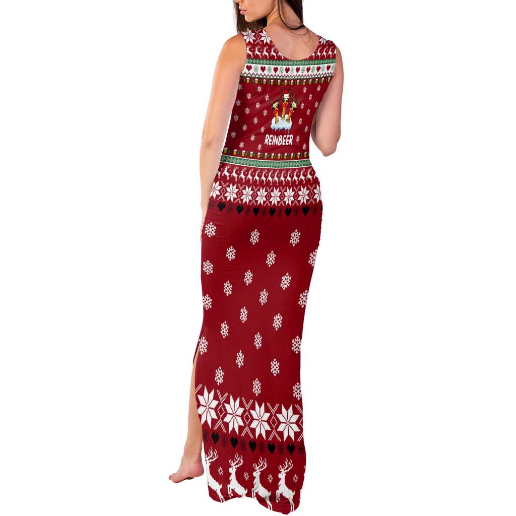 Funny Reindeer Reinbeer Christmas Tank Maxi Dress Xmas Holiday Patterns - Wonder Print Shop