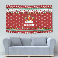 Funny Reindeer Reinbeer Christmas Tapestry Xmas Holiday Patterns - Wonder Print Shop
