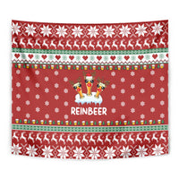 Funny Reindeer Reinbeer Christmas Tapestry Xmas Holiday Patterns - Wonder Print Shop