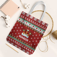 Funny Reindeer Reinbeer Christmas Tote Bag Xmas Holiday Patterns - Wonder Print Shop