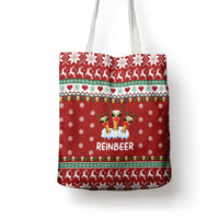 Funny Reindeer Reinbeer Christmas Tote Bag Xmas Holiday Patterns - Wonder Print Shop
