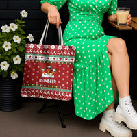 Funny Reindeer Reinbeer Christmas Tote Bag Xmas Holiday Patterns - Wonder Print Shop
