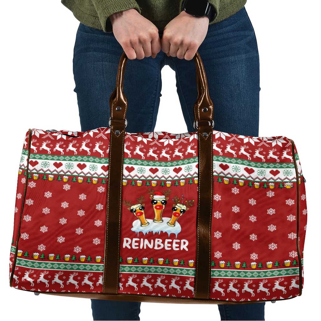 Funny Reindeer Reinbeer Christmas Travel Bag Xmas Holiday Patterns - Wonder Print Shop