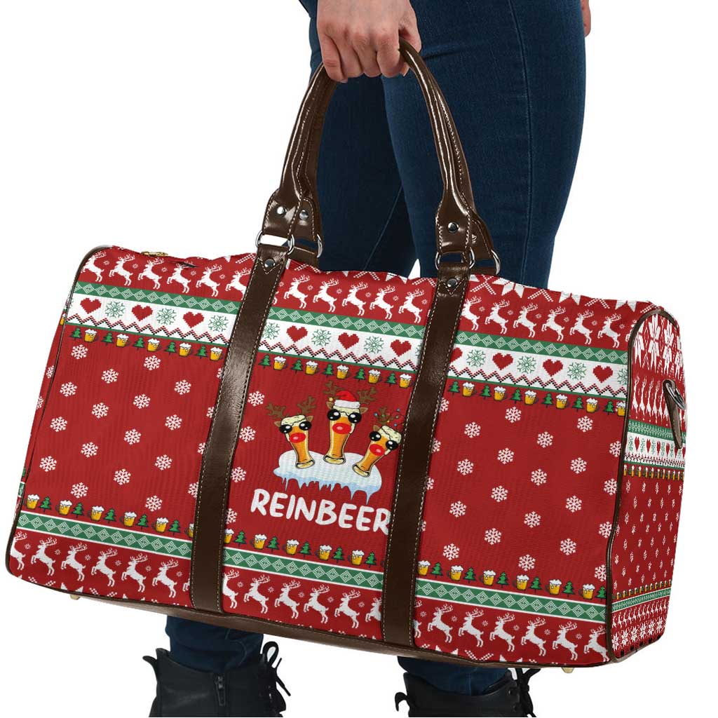 Funny Reindeer Reinbeer Christmas Travel Bag Xmas Holiday Patterns - Wonder Print Shop