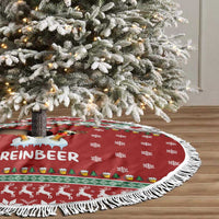 Funny Reindeer Reinbeer Christmas Tree Skirt Xmas Holiday Patterns - Wonder Print Shop