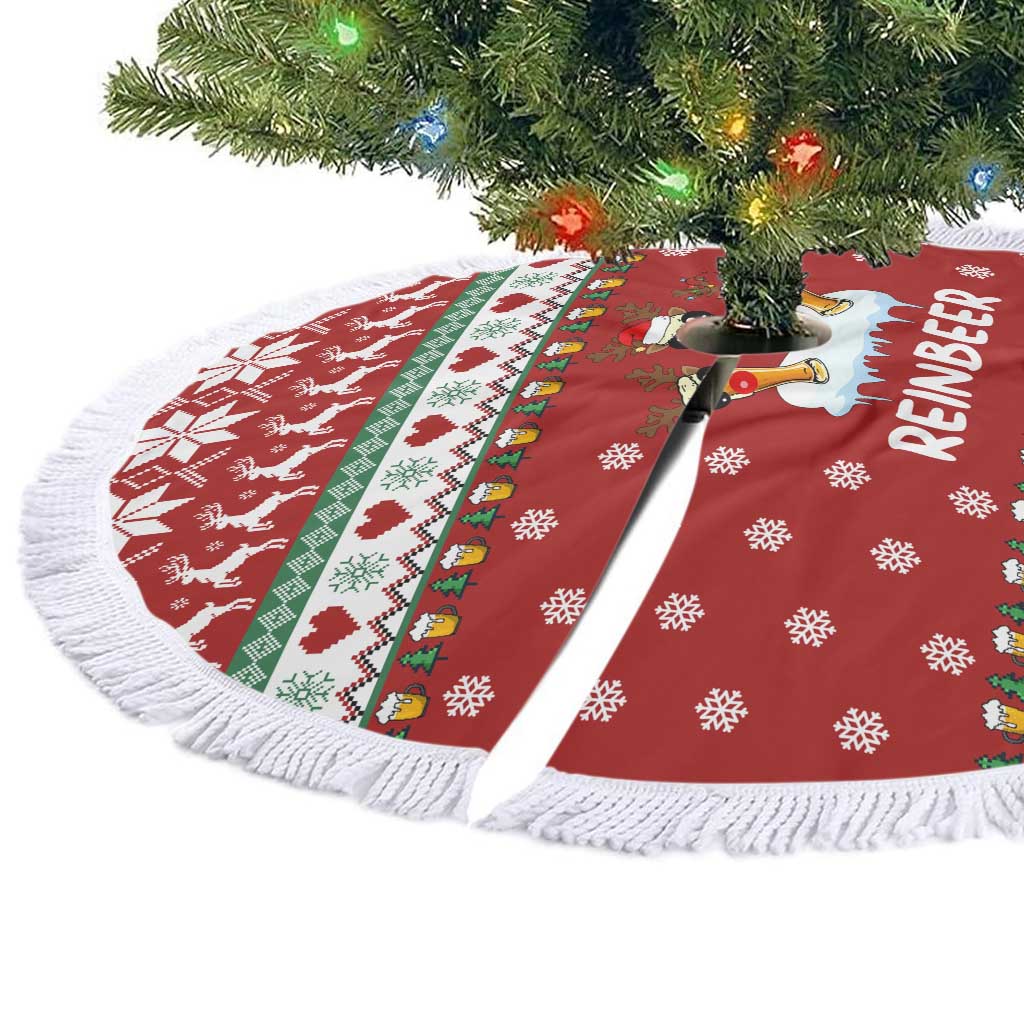 Funny Reindeer Reinbeer Christmas Tree Skirt Xmas Holiday Patterns - Wonder Print Shop