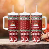 Funny Reindeer Reinbeer Christmas Tumbler With Handle Xmas Holiday Patterns - Wonder Print Shop