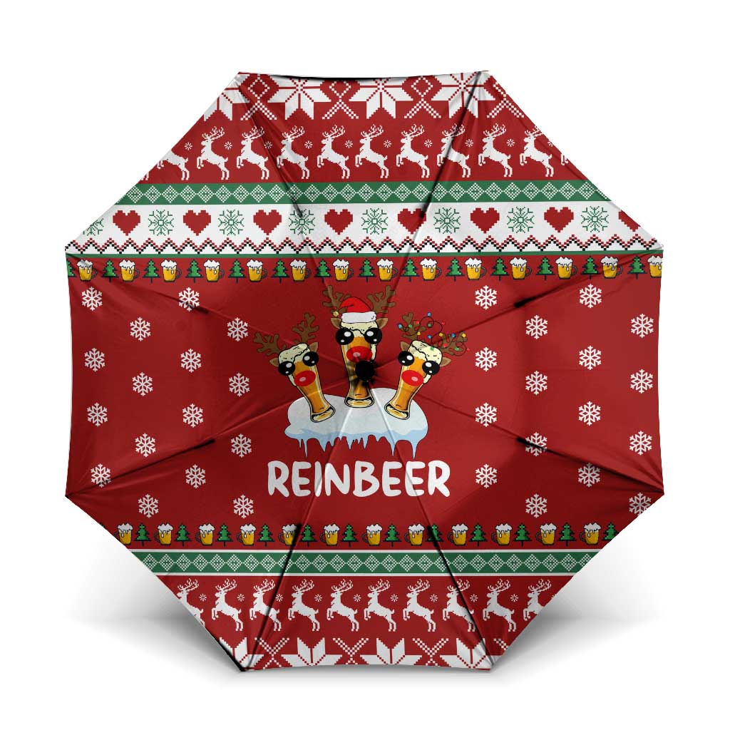 Funny Reindeer Reinbeer Christmas Umbrella Xmas Holiday Patterns - Wonder Print Shop