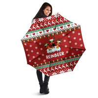Funny Reindeer Reinbeer Christmas Umbrella Xmas Holiday Patterns - Wonder Print Shop
