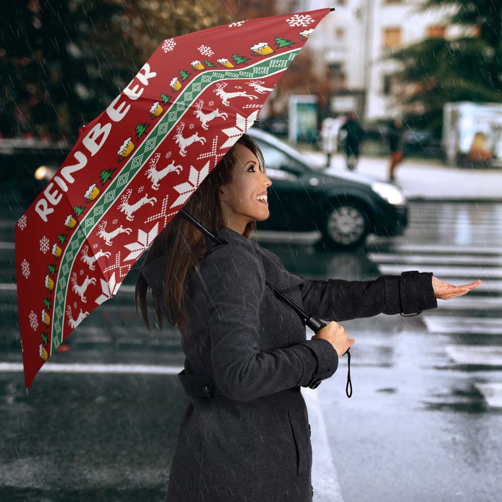 Funny Reindeer Reinbeer Christmas Umbrella Xmas Holiday Patterns - Wonder Print Shop
